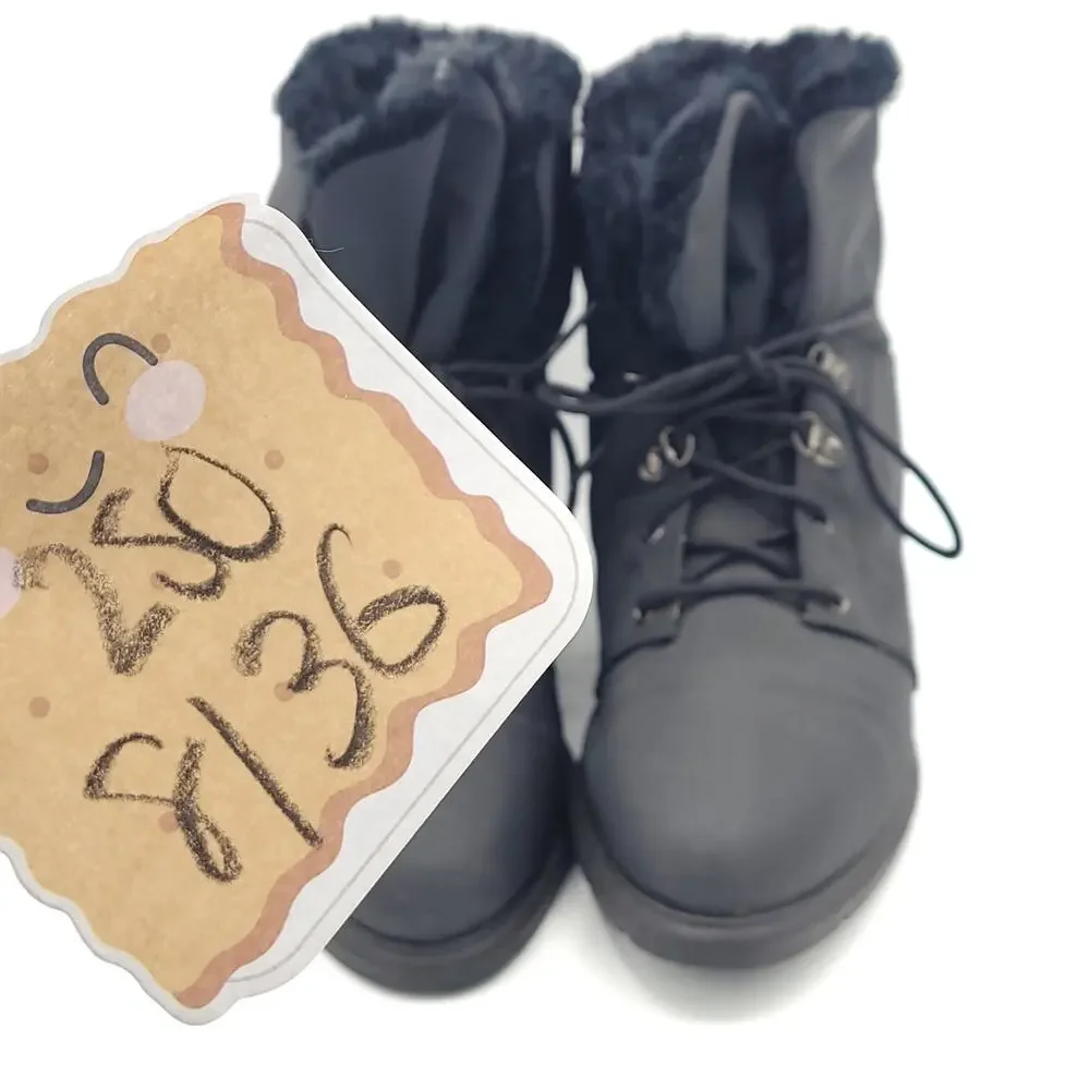 Danexx Thermolite Black Silktex Fur Lined Cozy boots women's size 10